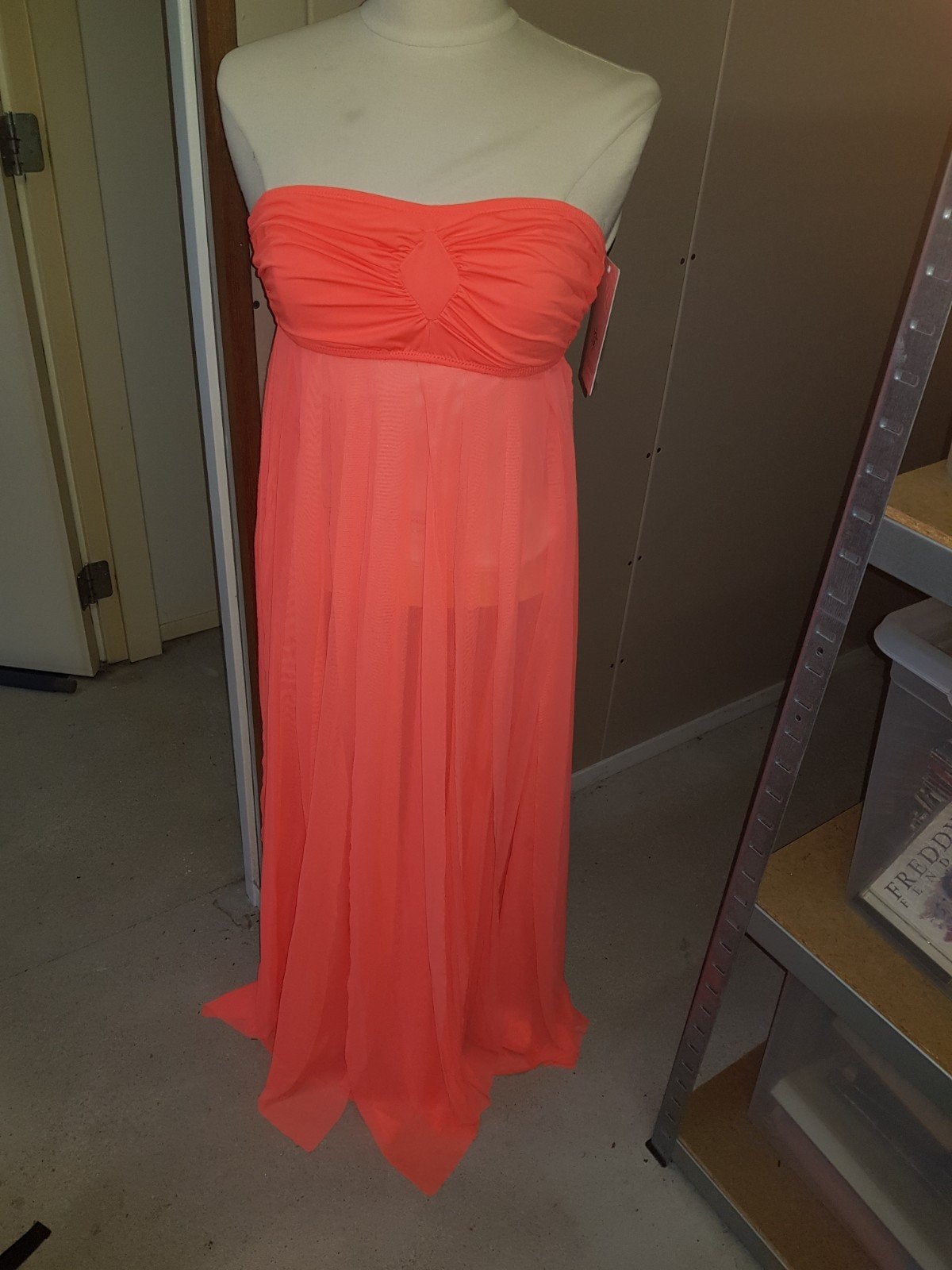 Neon Oranje Strapless Pareo Strandjurk mt. L, Kleding | Dames, Nieuw, Oranje, Ophalen of Verzenden, Overige typen