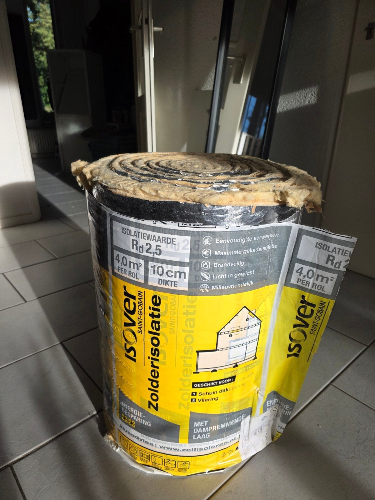 ISOVER Zolderisolatie Glaswoldeken Rd 2,5 - 100mm, Ophalen, 12 cm of meer, Nieuw, Minder dan 5 m²