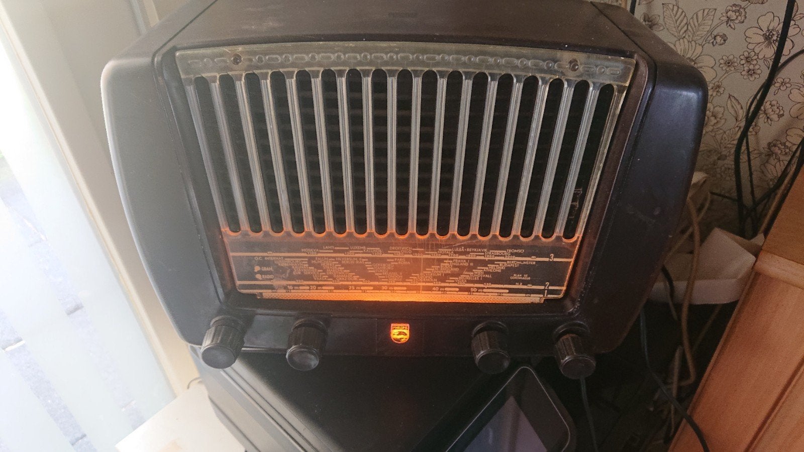 Philips BX310A/03 bakelieten buizenradio, Antiek en Kunst, Ophalen of Verzenden