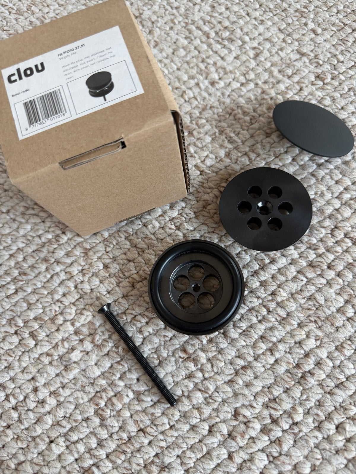 Clou afvoerplug mat zwart - Nieuw in doos, Ophalen of Verzenden, Nieuw, Overige typen