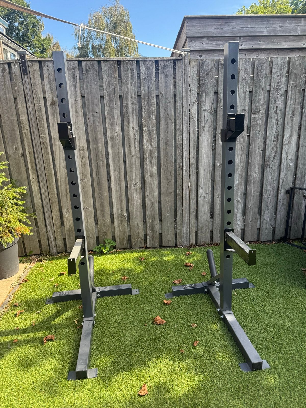 Verstelbaar Squat Rack met Haltersteunen - Pivot Fitness, Ophalen, Gebruikt, Overige typen, Benen