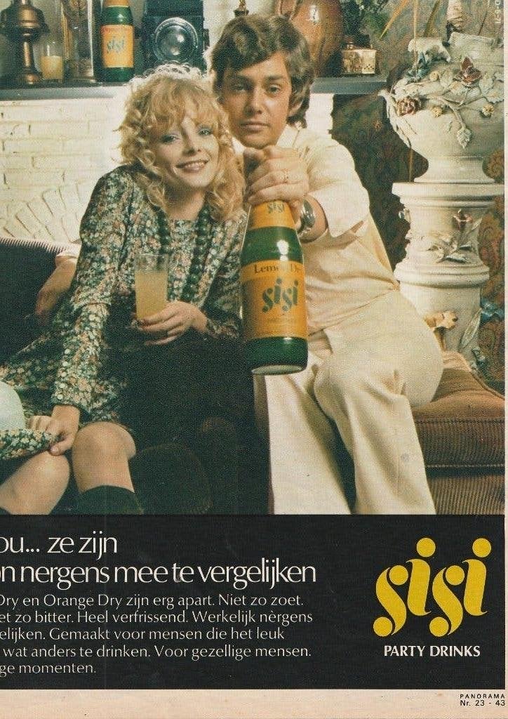 Retro reclame 1971 Si-Si frisdrank Bergen op Zoom met lemon, Verzenden, Overige typen