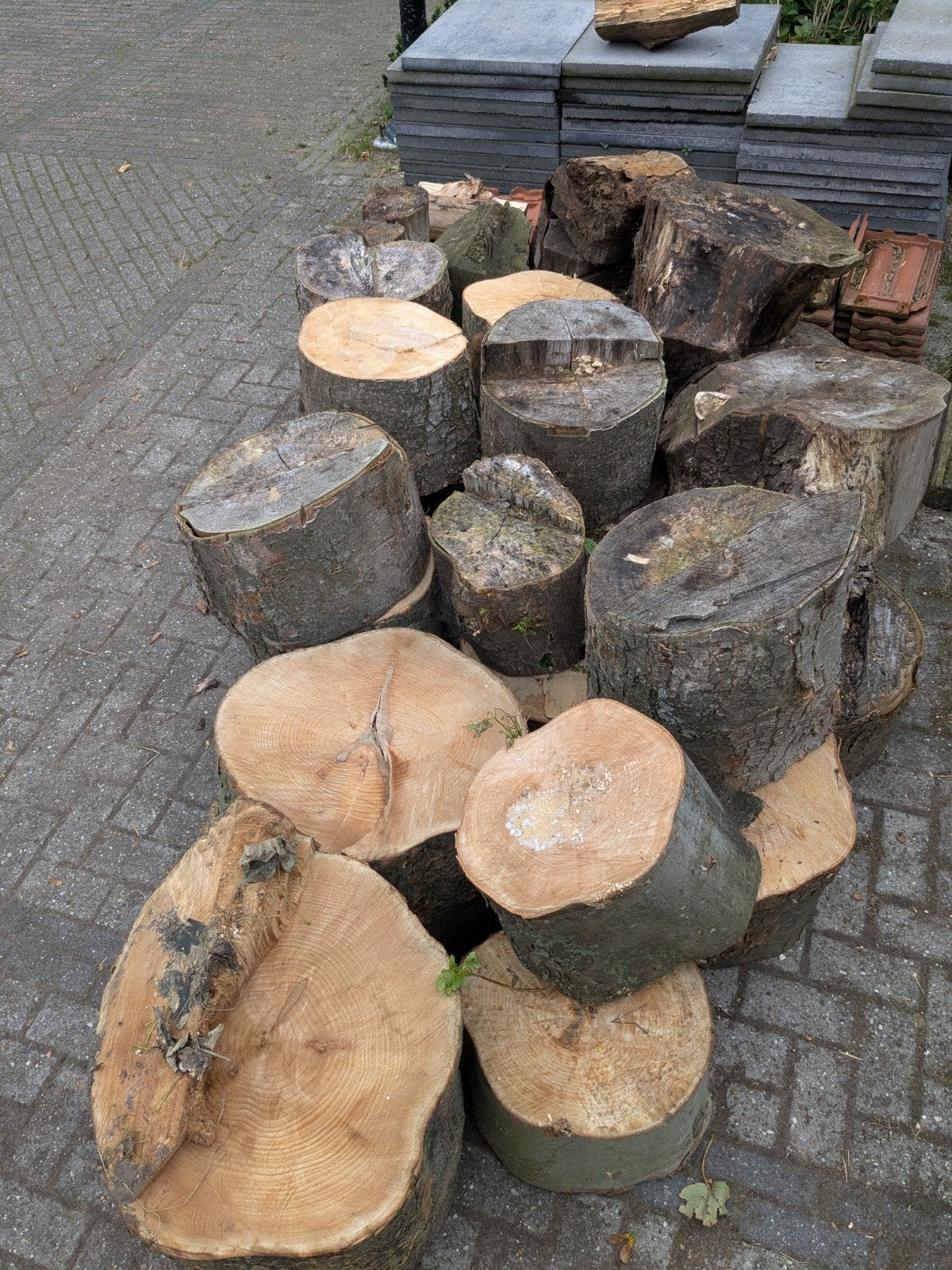 Brandhout ongekloofd, Tuin en Terras, Minder dan 3 m³, Ophalen, Stammen