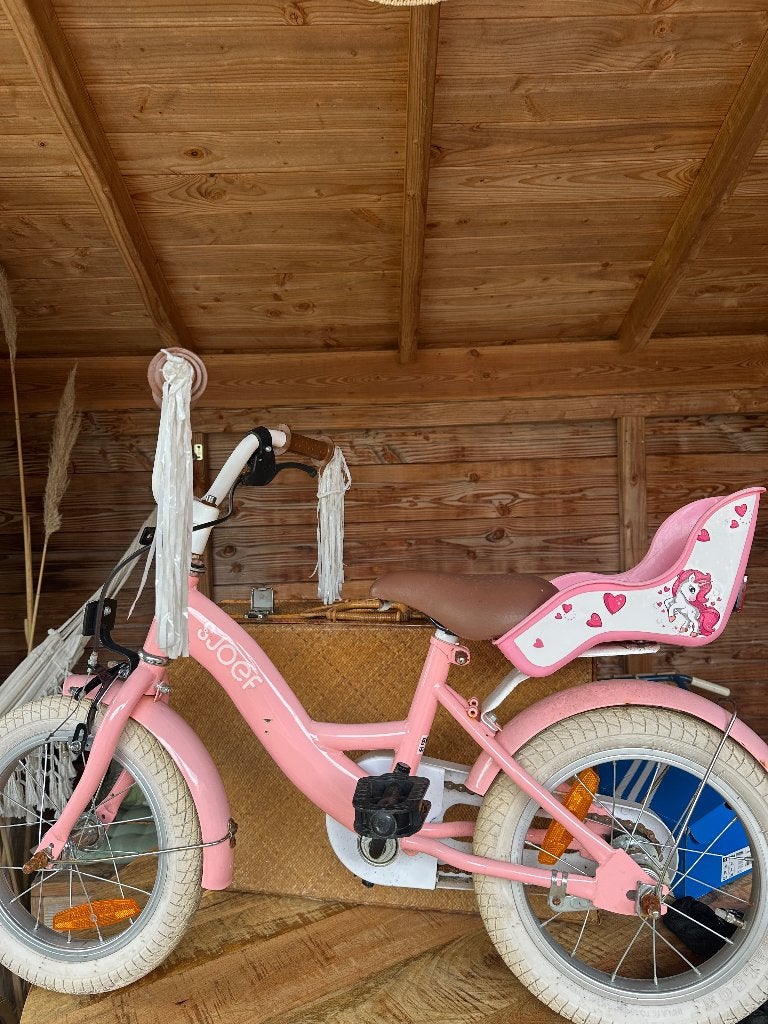 Sjoef kinderfiets 14 inch, Fietsen en Brommers, Fietsen | Kinderfietsjes, Ophalen, Gebruikt, Minder dan 16 inch