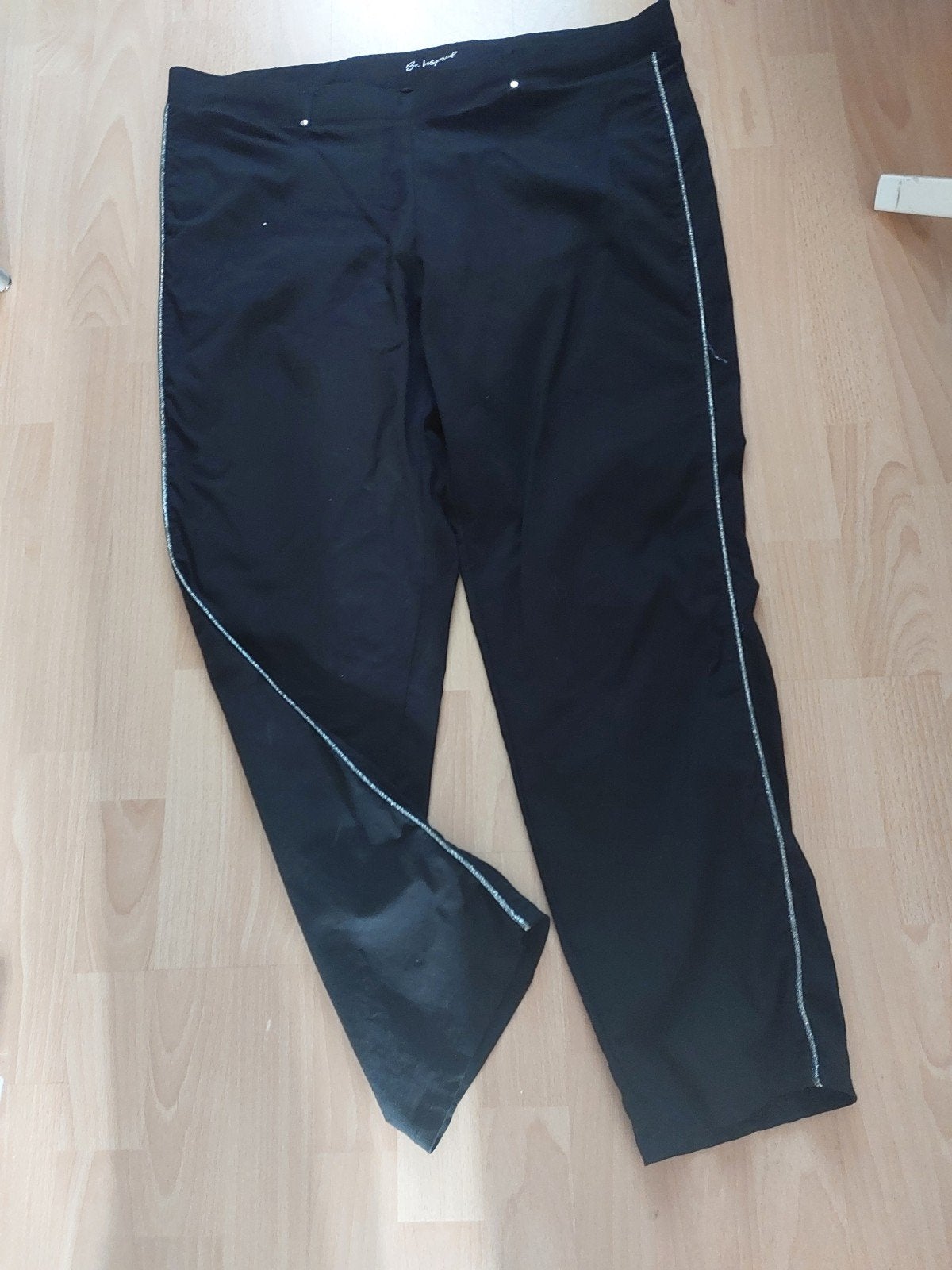 Zwarte broek maat 50 met zilveren streep - Canda Premium, Zwart, Ophalen of Verzenden, Lang, Gedragen