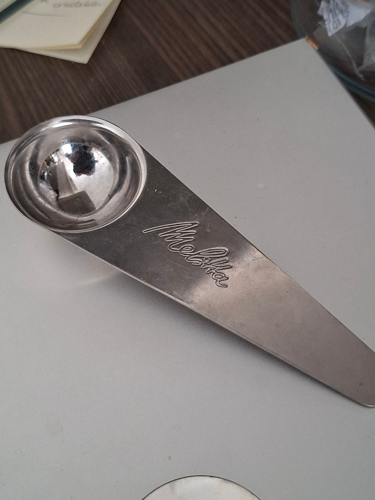 vintage melitta koffiemaatschep, Ophalen of Verzenden, Zo goed als nieuw