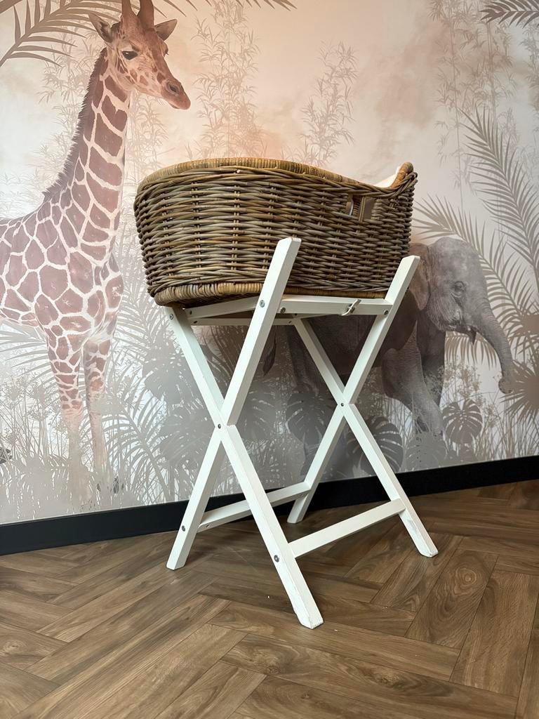 Kidsmill rotan Mozes wieg, Kinderen en Baby's, Babywiegjes en Ledikanten, Ophalen, Zo goed als nieuw, Wieg