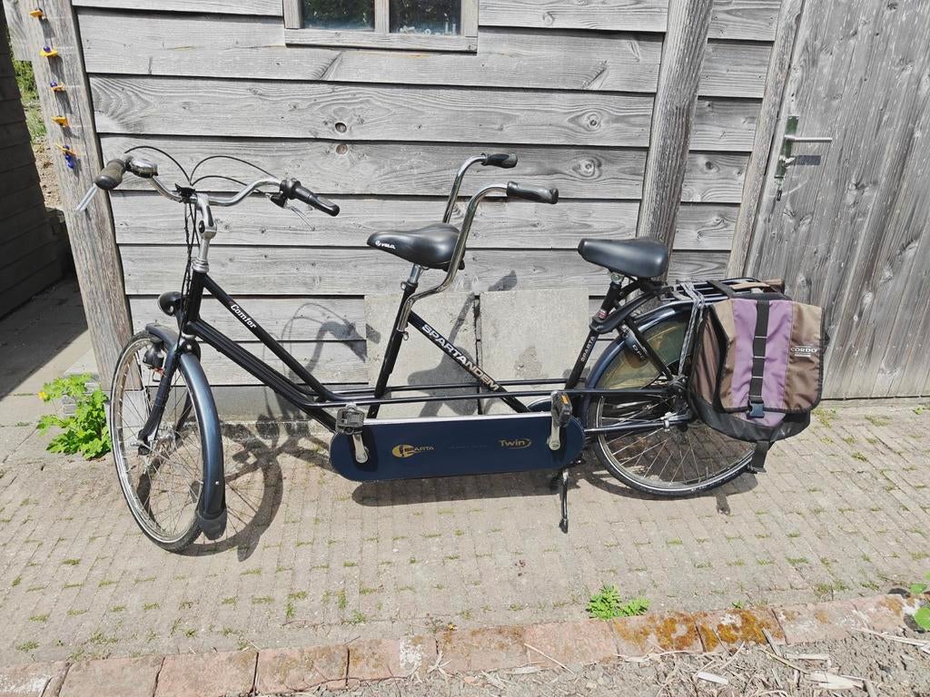 Sparta Tandem Twin Fiets - Gebruikt, Fietsen en Brommers, Fietsen | Tandems, Minder dan 10 versnellingen, Sparta, Gebruikt, 51 tot 55 cm