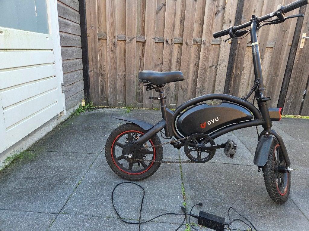 DYU D3F Opvouwbare E-bike met lader en gashendel, 59 cm of meer, Ophalen, Gebruikt, Overige merken