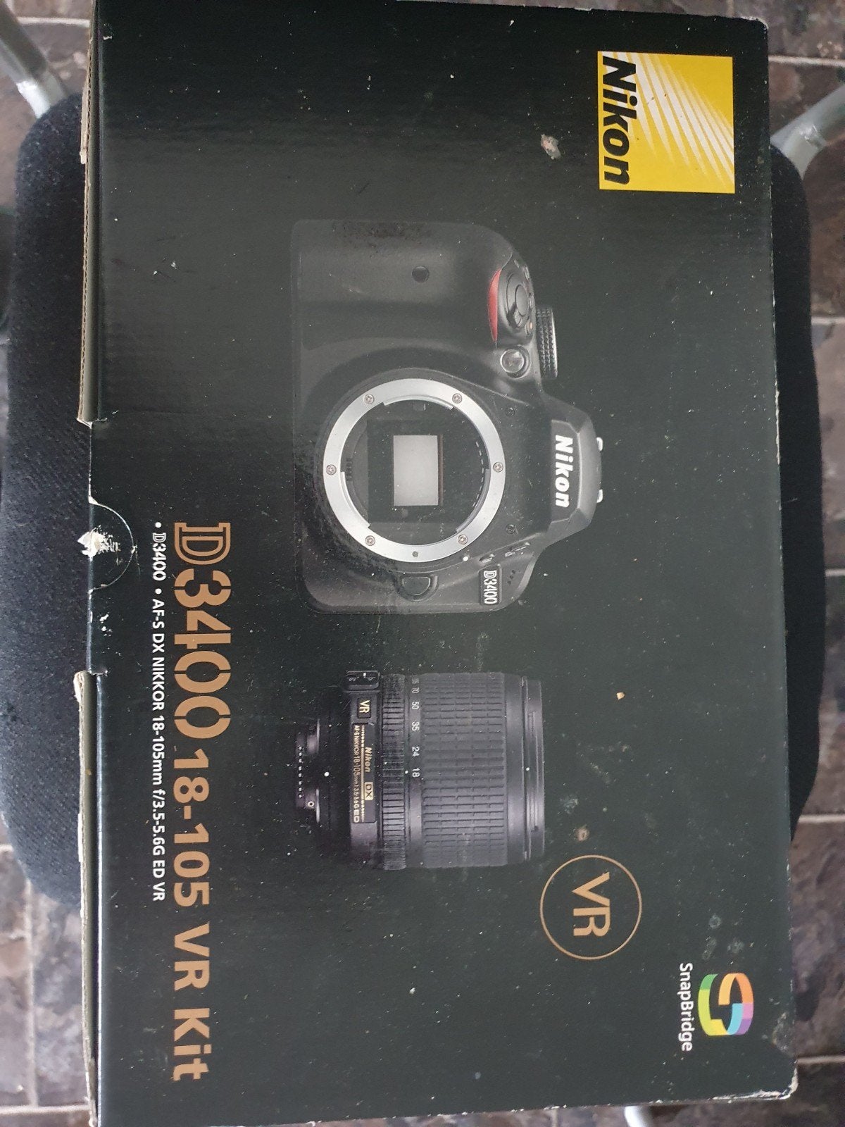 Nikon D3400 spiegelreflexcamera met 18-105mm VR lens, Ophalen, Spiegelreflex, Beeldstabilisatie, Nieuw