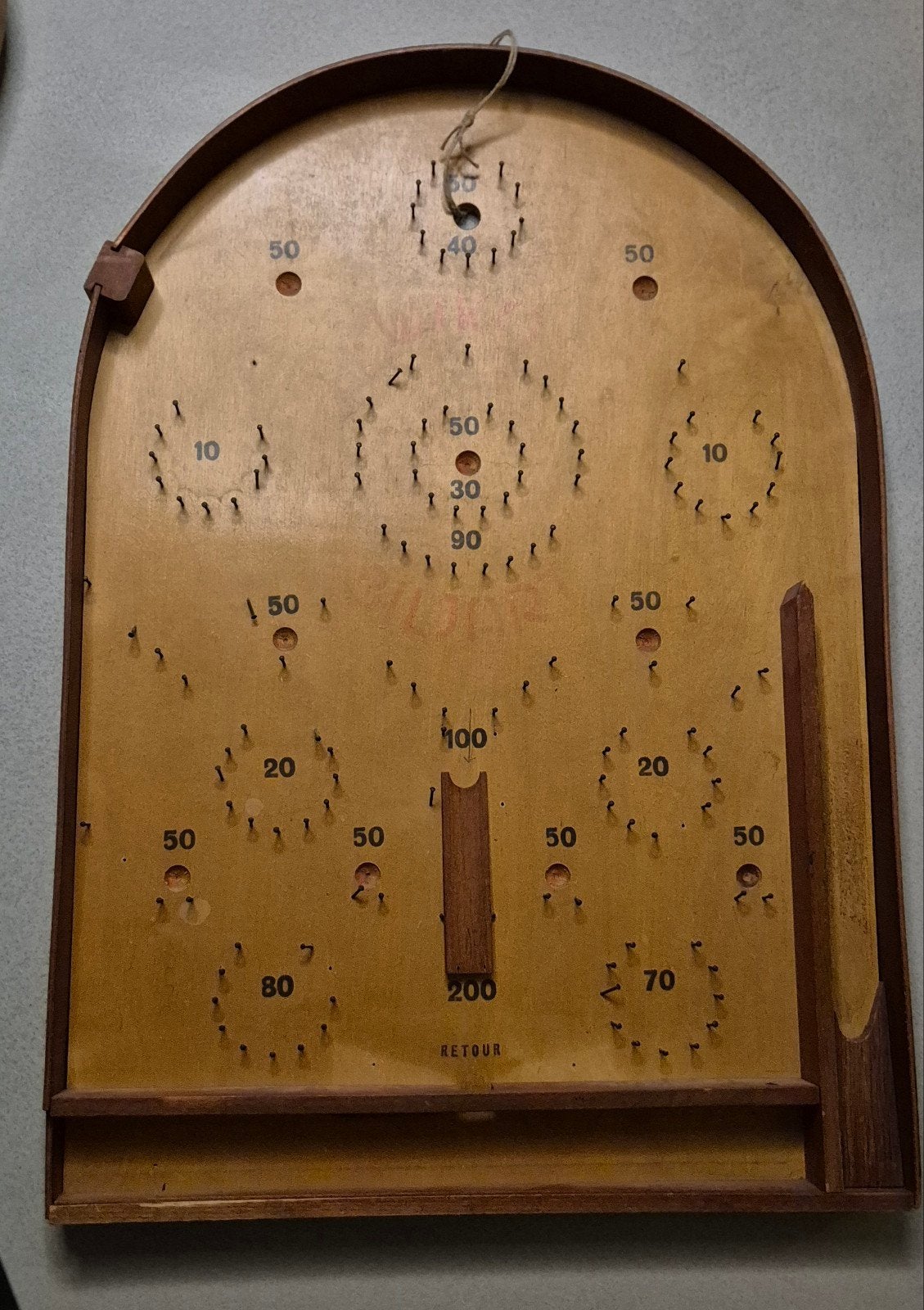 Vintage houten knikkerbaan, Ophalen, Gebruikt