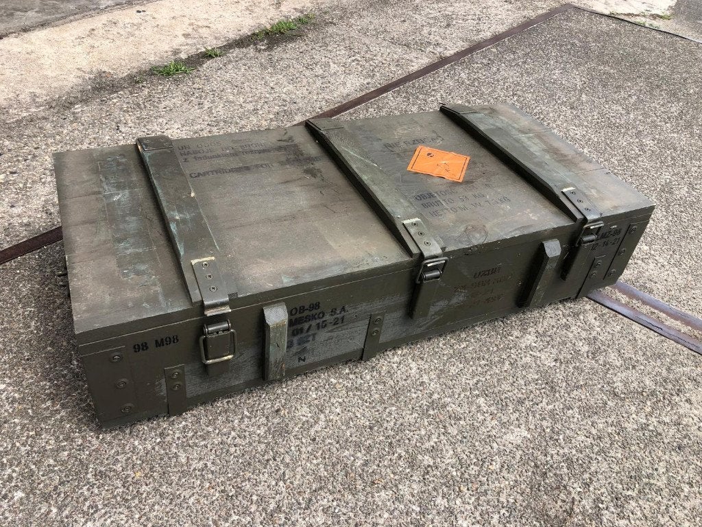 Legerkist - Munitiekist - 94 x 42 cm, Verzamelen, Militaria | Algemeen, Ophalen, Kist of Geocache, Overige gebieden, Onbekend