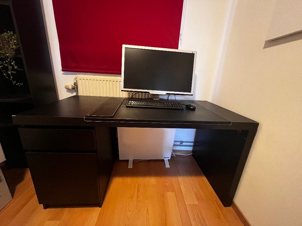 Ikea malm bureau zwart, Ophalen, Zwart, Gebruikt, IKEA