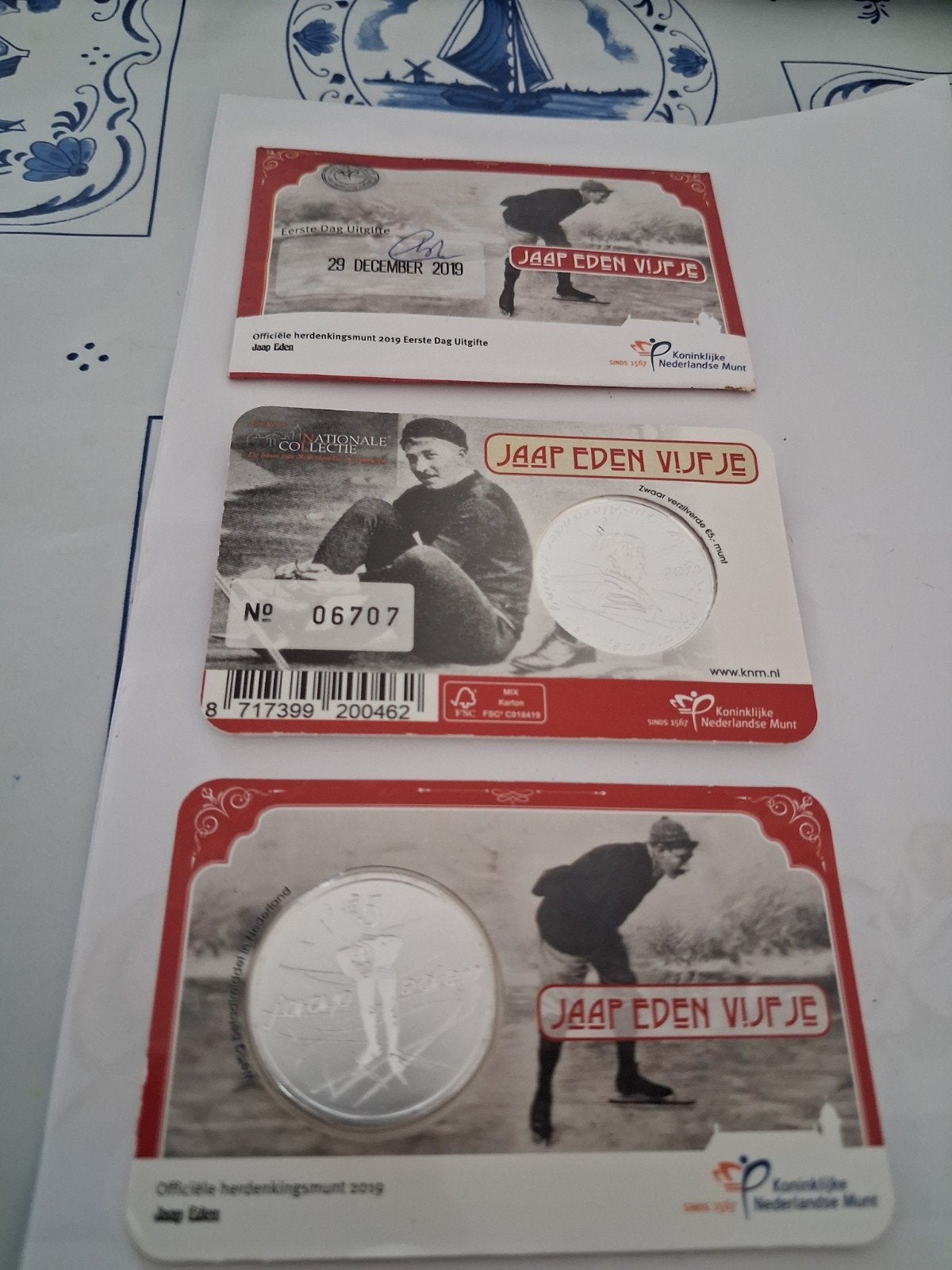 coincards Jaao Eden vijfje, Postzegels en Munten, Ophalen of Verzenden, Koningin Beatrix, Euro's