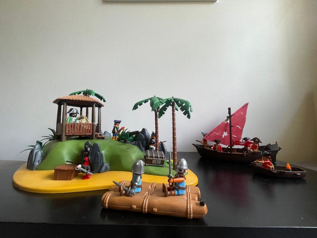 Pirateneiland Playmobil, Pirates, Gebruikt, Complete set, Overige typen