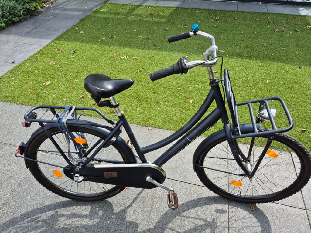 Cortina U4 transportfiets meisjes, framemaat 47 cm, blauw., Fietsen en Brommers, 47 tot 50 cm, Ophalen, Gebruikt, Overige merken