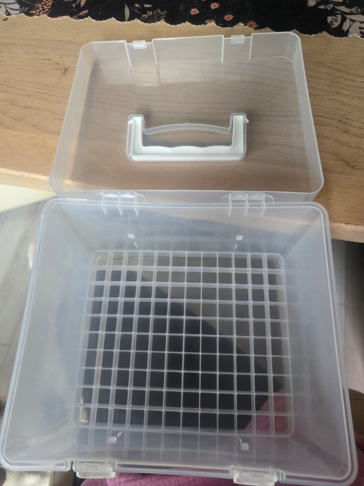 Transparante Opbergdoos met Handvat en Rasterbodem, Doe-het-zelf en Verbouw, Ophalen, Doos, Minder dan 35 cm, Minder dan 50 cm