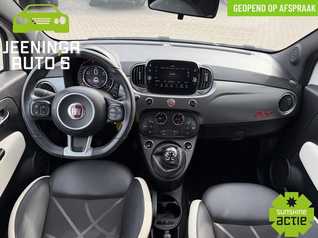 Fiat 500 0.9 TwinAir Turbo Sport|Clima|PDC|AppleCarPlay, Auto's, Fiat, Voorwielaandrijving, Leder en Stof, Origineel Nederlands