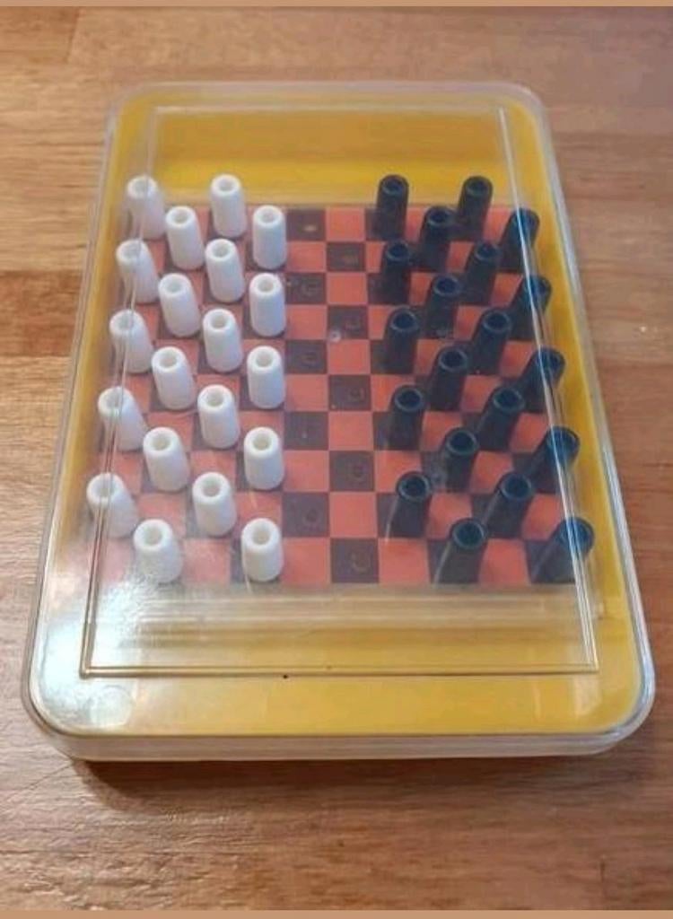 Reisspel dammen, Hobby en Vrije tijd, Gezelschapsspellen | Bordspellen, Een of twee spelers, Ophalen of Verzenden, Gebruikt, Reisspel