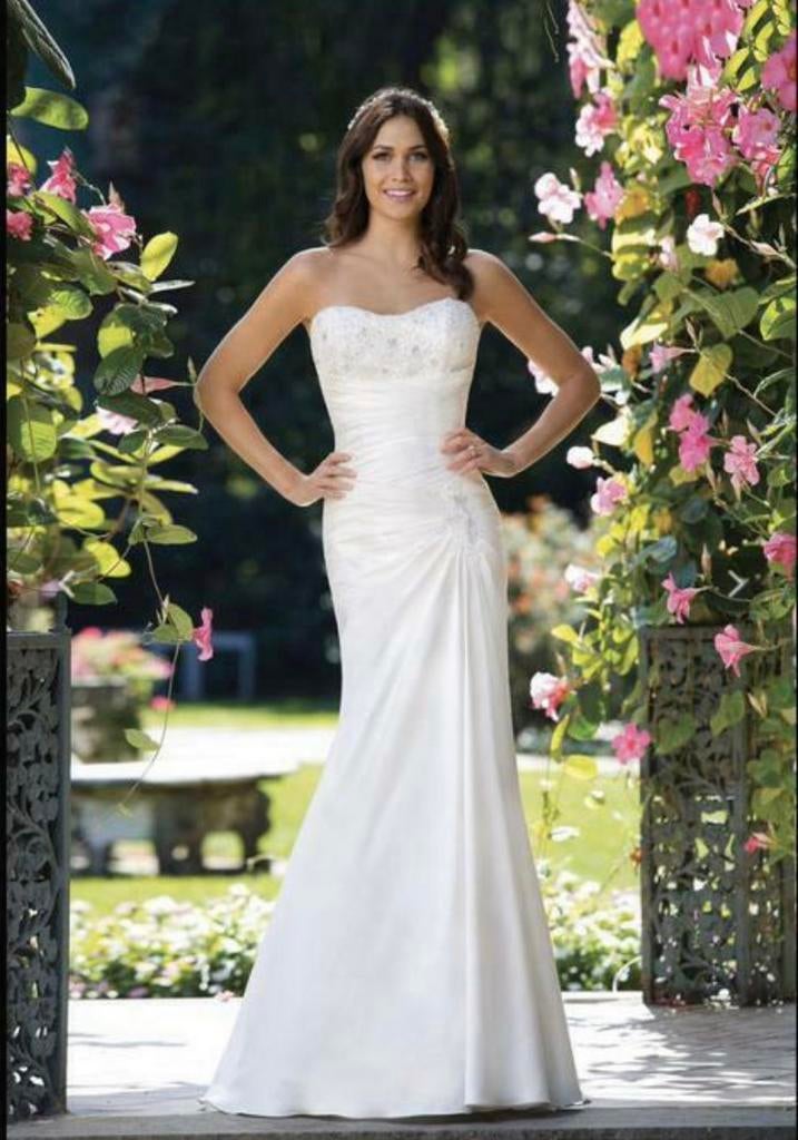 Prachtige Sincerity trouwjurk strapless, Ophalen, Zo goed als nieuw, Trouwjurk