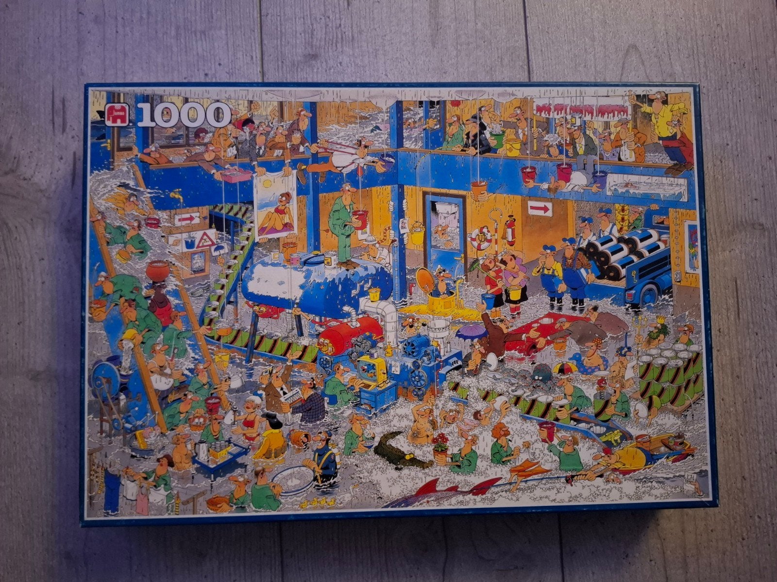 Jan van Haasteren de lekkage 1000 stukjes, Ophalen, 500 t/m 1500 stukjes, Gebruikt, Legpuzzel