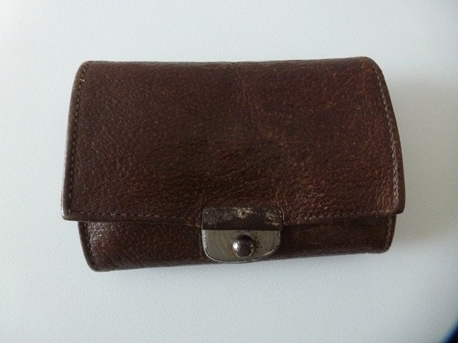 beurs portemonnaie portemonnee leder, Sieraden, Tassen en Uiterlijk, Ophalen, Gebruikt, Bruin