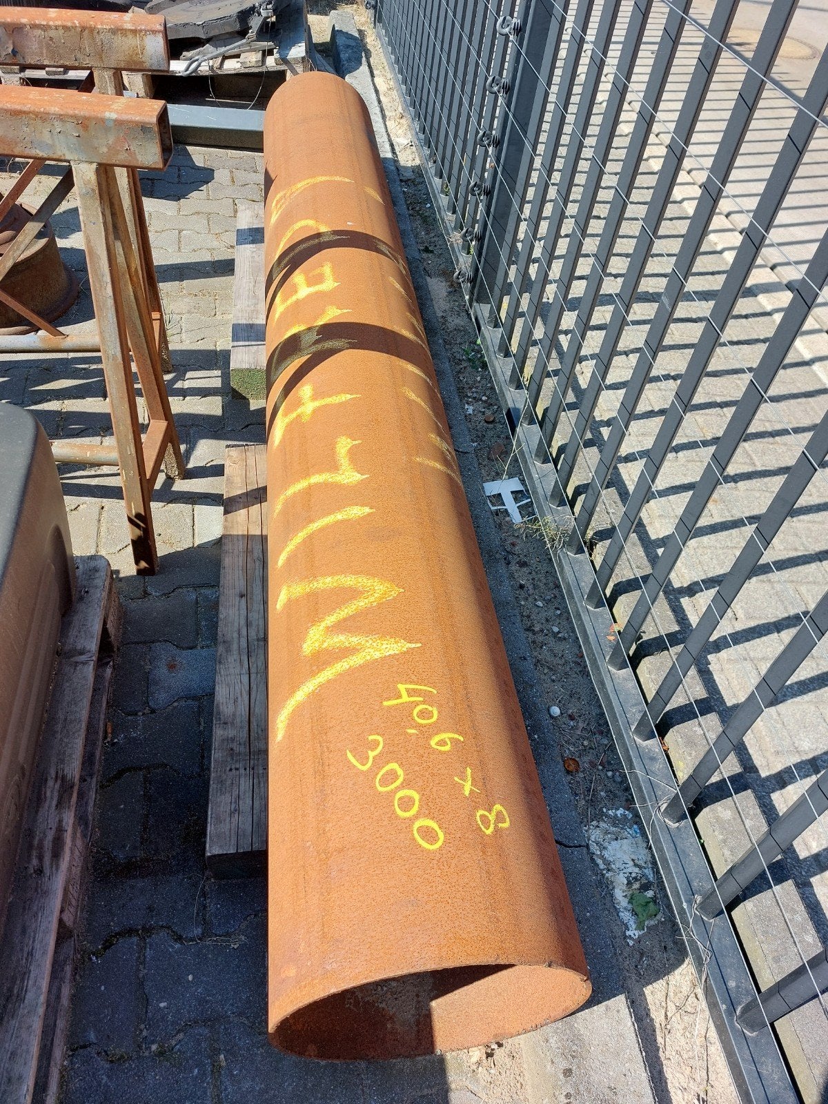 Stalen buis 406x8, lengte 3000mm, Ophalen, Gebruikt, IJzer