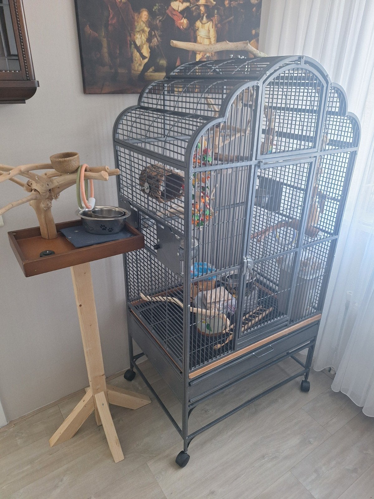 vogel papagaaienkooi,  vandaag ophalen koopje, Ophalen of Verzenden, Zo goed als nieuw, Metaal, Vogelkooi