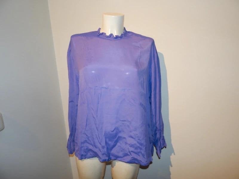 Baum und Pferdgarten satijn achtige blouse top paars M
