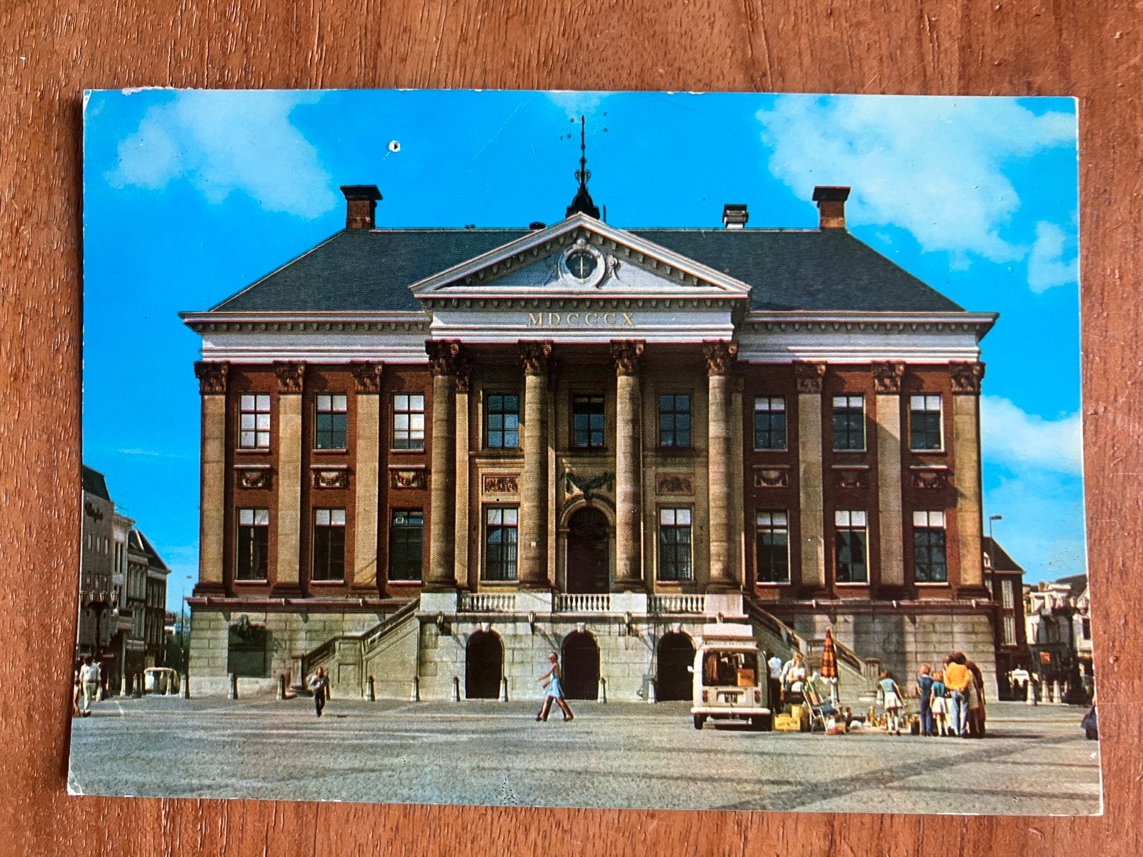 Stadhuis en plein - Groningen 1983, Ophalen of Verzenden, 1960 tot 1980, Gelopen, Groningen