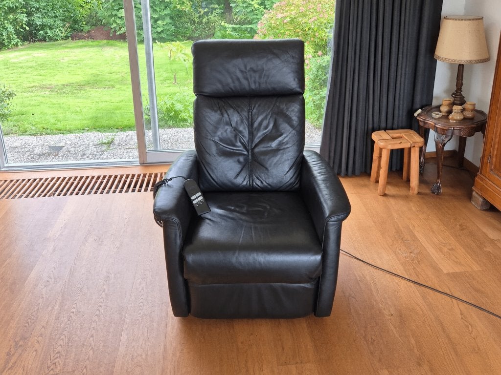 elektrische relax fauteuil stoel, Huis en Inrichting, Ophalen, 75 tot 100 cm, Leer, 50 tot 75 cm