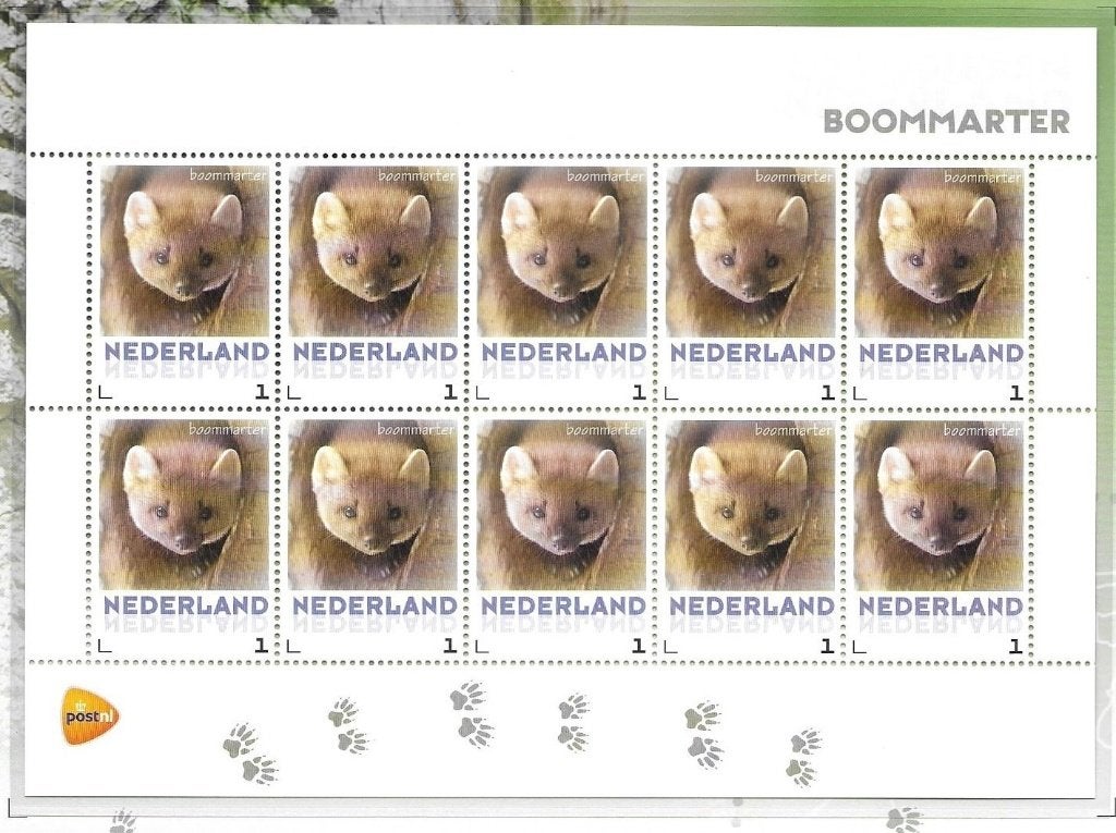 vel persoonlijke zegels. zoogdieren Boommarter, postfris, Ophalen of Verzenden, Postfris
