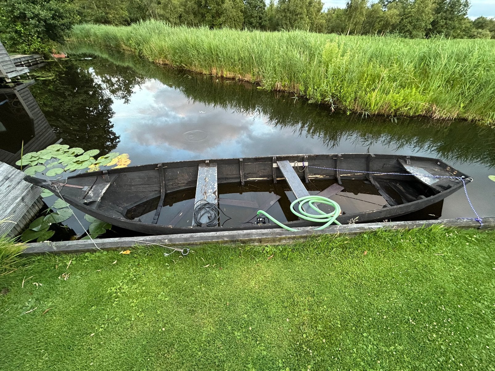 Giethoornse houten punter gratis, Watersport en Boten, Kano's, Ophalen, Gebruikt, Drie personen of meer, Overige typen