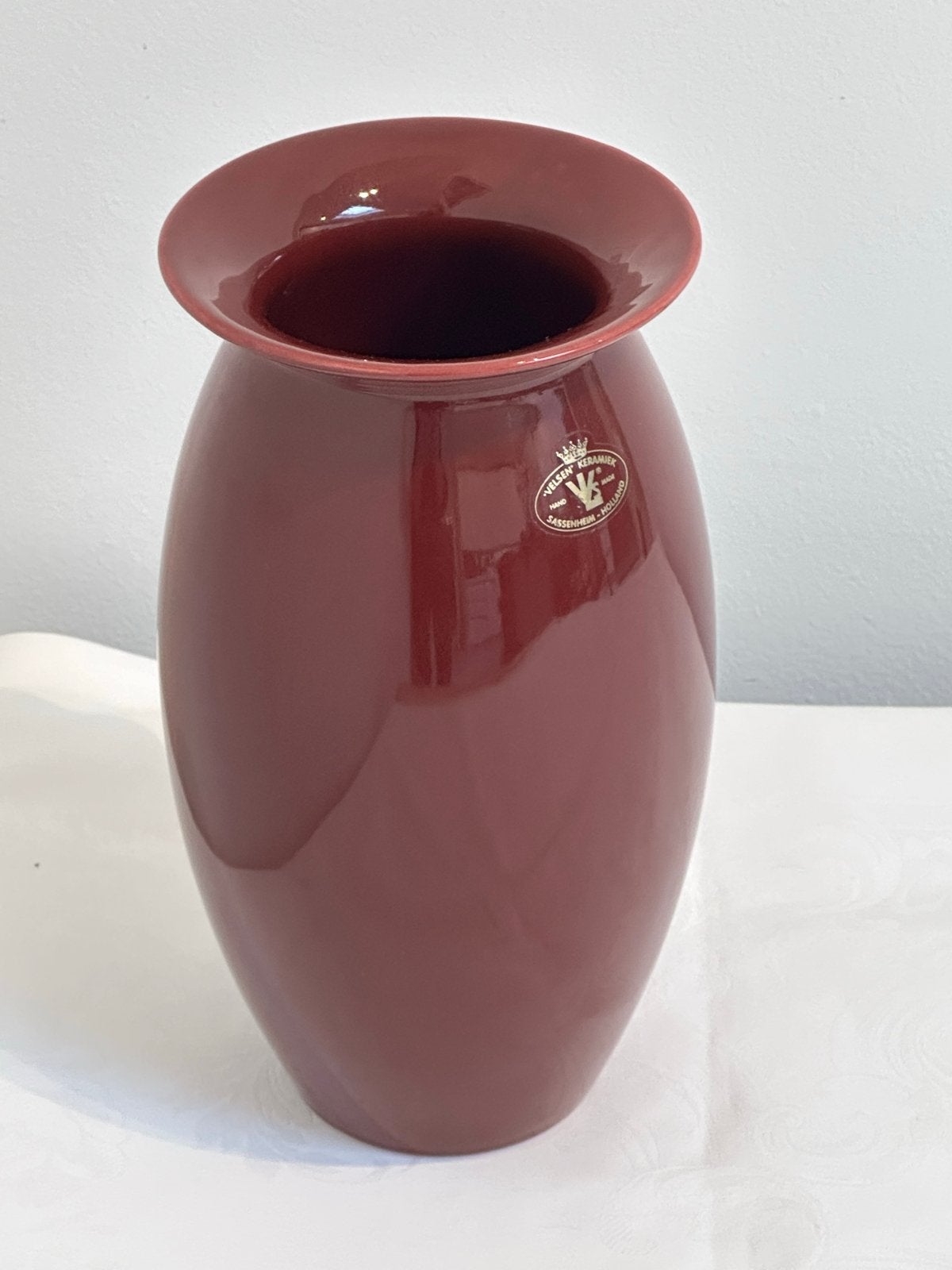 Prachtige ‘Sang de Boeuf’- vaas van Velsen Keramiek H=25cm, Antiek en Kunst, Ophalen of Verzenden