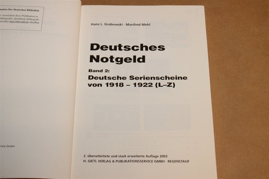 Deutsches Notgeld — Duits Noodgeld Catalogus 1918-1922, Postzegels en Munten, Ophalen of Verzenden, Boek of Naslagwerk