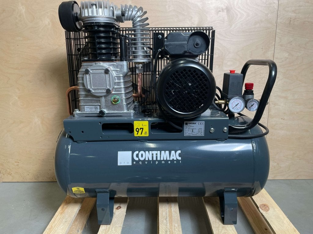 Contimac CM455/10/100W Compressor Riemaangedreven, Doe-het-zelf en Verbouw, Niet ingevuld, Zo goed als nieuw, Niet ingevuld, Mobiel