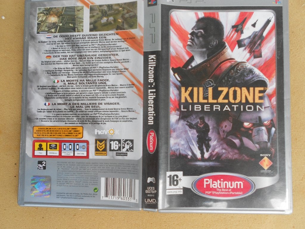 Game killzone liberation voor playstation portable m/boekje., Spelcomputers en Games, Ophalen, Gebruikt, Shooter, 1 speler
