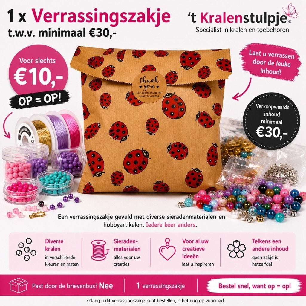 1 x Verrassingszakje t.w.v. minimaal €30,- – slechts €10,-, Hobby en Vrije tijd, Kralen en Sieraden maken, Ophalen of Verzenden