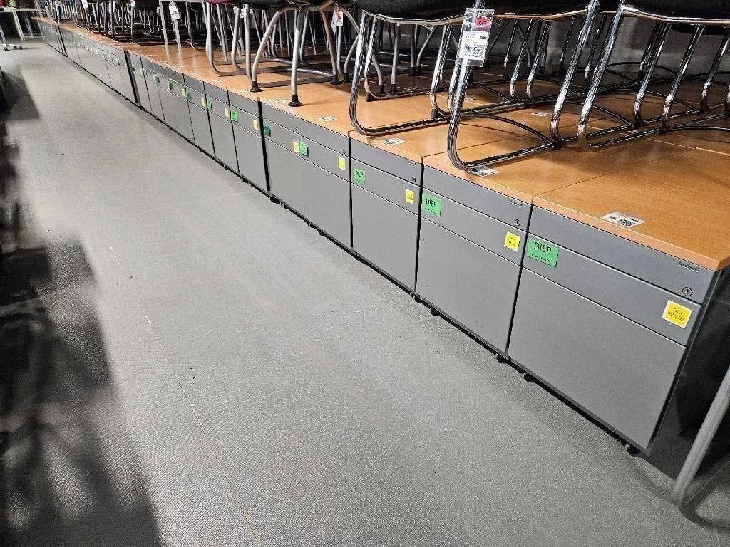 Diverse soorten metalen stalen ladekasten met 2 of 3 lades, Huis en Inrichting, Ophalen, Gebruikt, 1 of 2 laden, Minder dan 100 cm