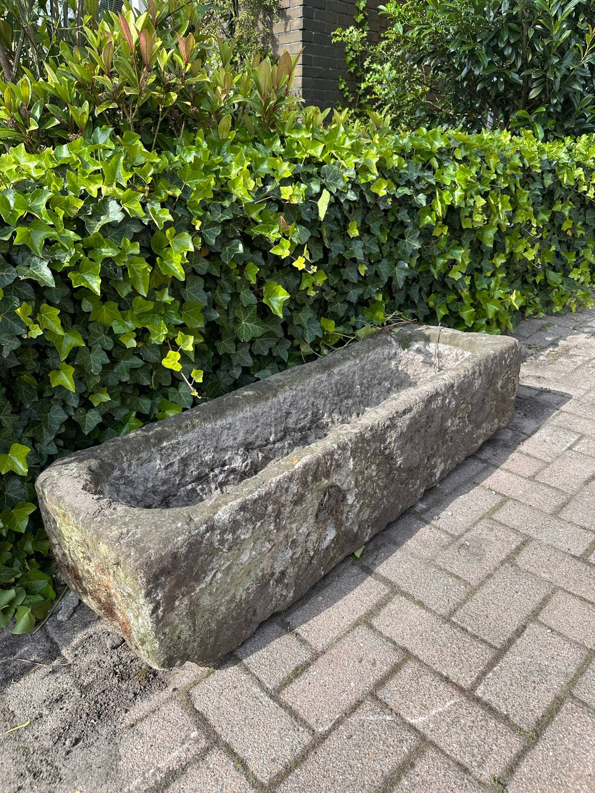 Bentheimer zandstenen trog - 120 cm lang, Tuin en Terras, Ophalen, Steen, Gebruikt, 100 cm of meer