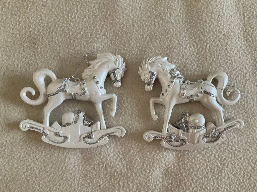 paarden ornamenten vintage kerstboom hangers, Ophalen of Verzenden, Zo goed als nieuw