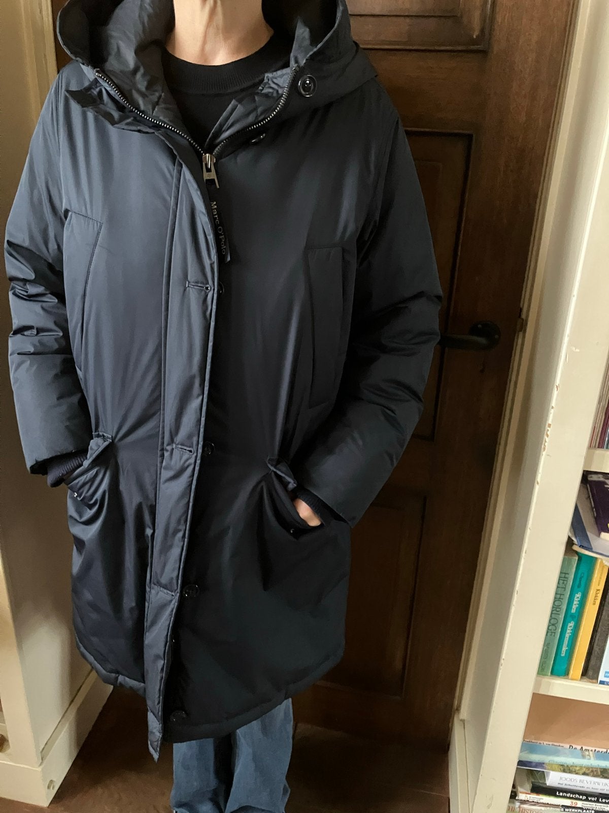 Marc O'Polo donsjas, Ophalen of Verzenden, Zo goed als nieuw, Maat 38/40 (M), Blauw