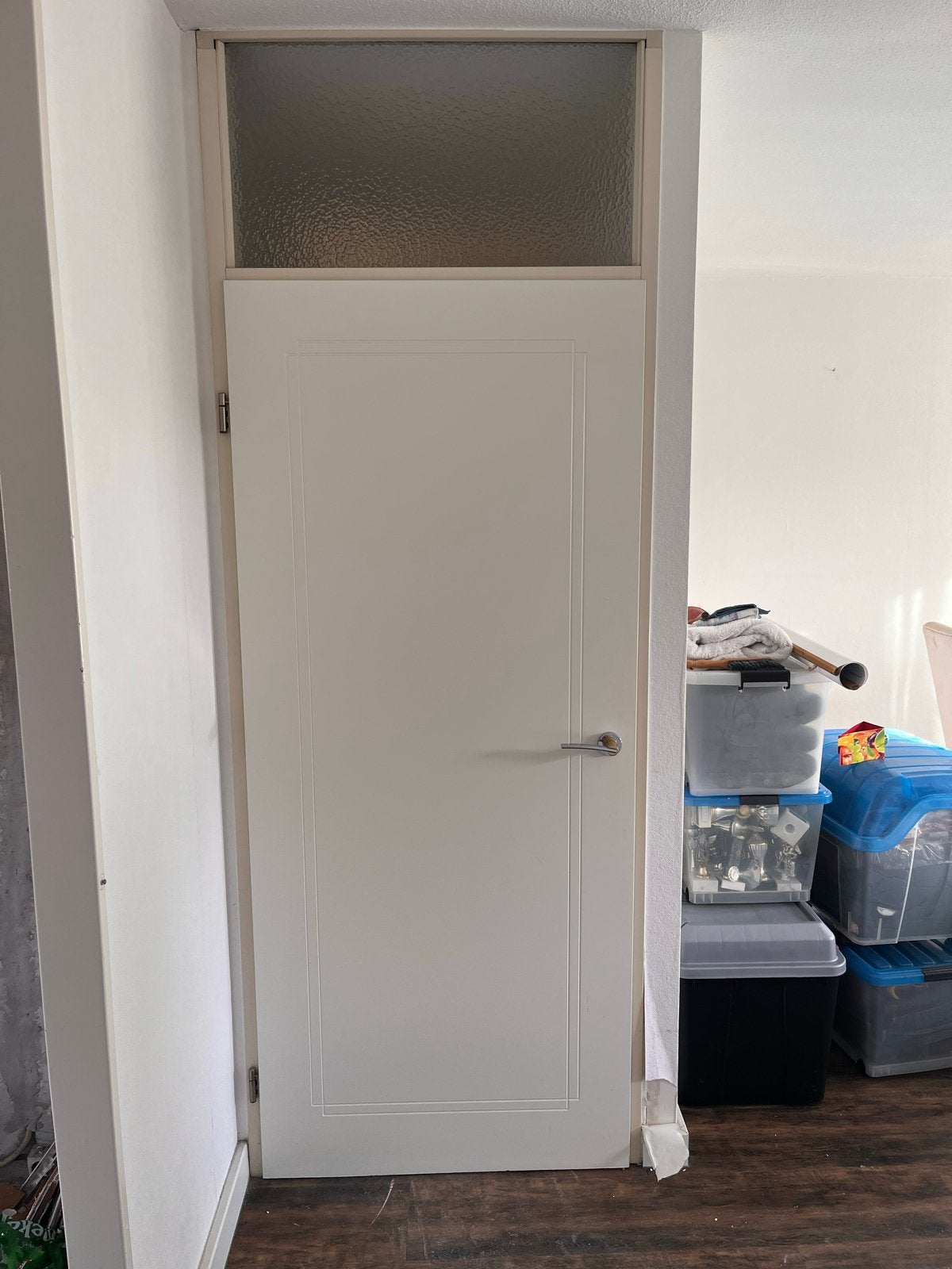 Binnendeur met bovenlicht - Hoogte 247-257 cm, Ophalen, Gebruikt, 80 tot 100 cm, 215 cm of meer