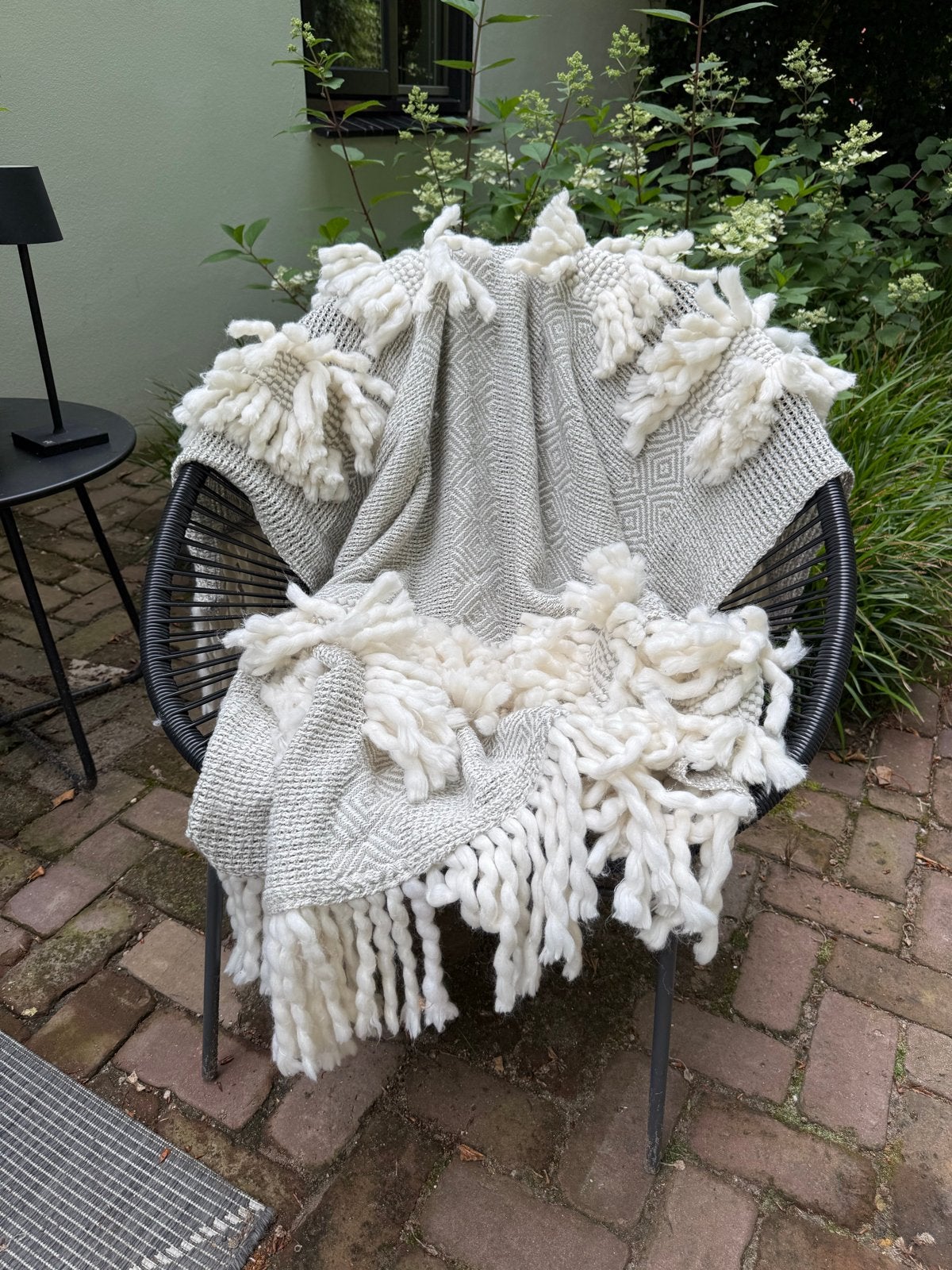 RF Originals by Rocafloor decoratief kussen met franjes, Overige merken, Met print, Vierkant, Ophalen of Verzenden