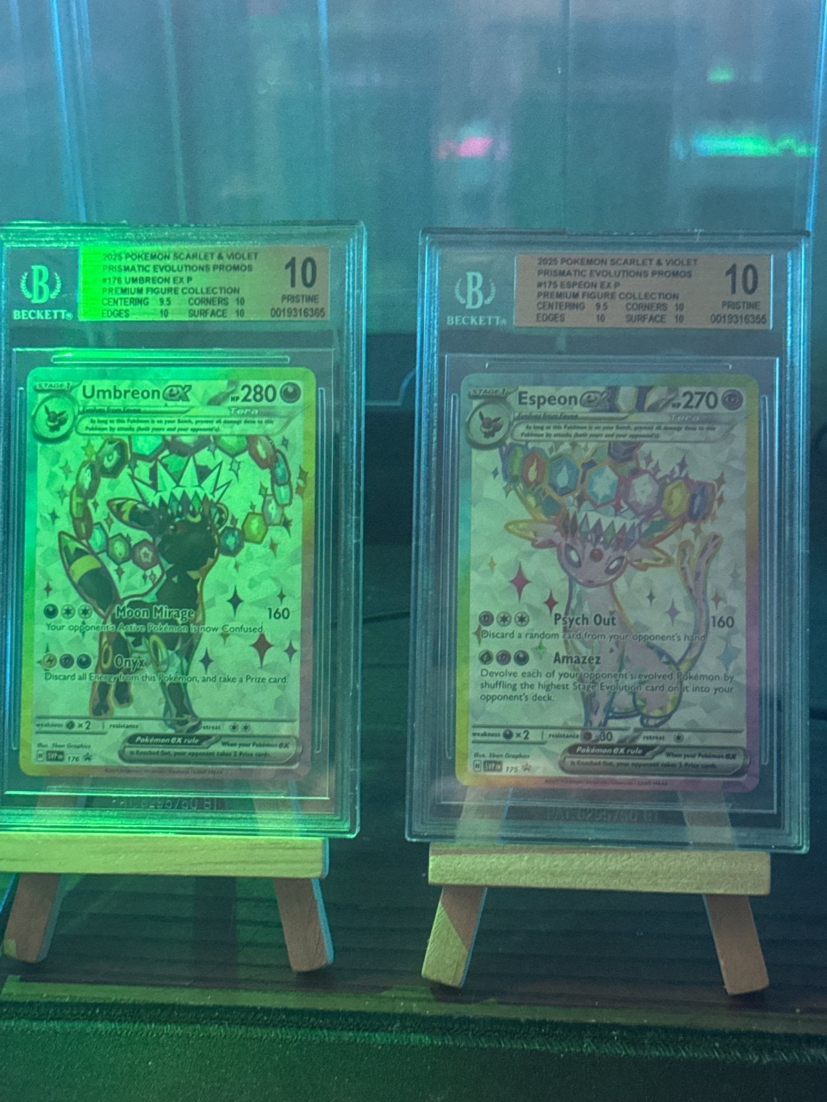 Pokémon Umbreon & Espeon EX BGS 10 Pristine Graded Kaarten, Ophalen of Verzenden, Nieuw, Meerdere kaarten, Foil
