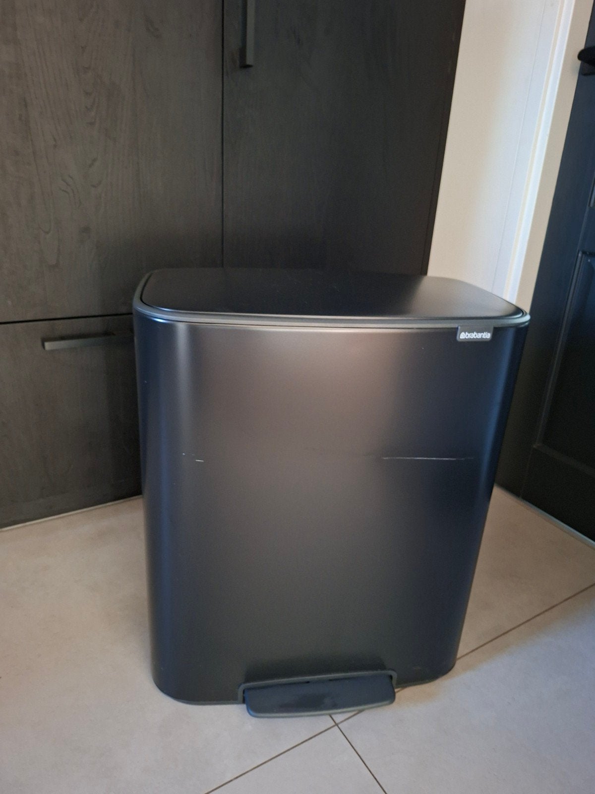 Brabantia Bo Prullenbak - 2x30L - Zwart, Ophalen, Gebruikt, Met pedaal, 40 liter of meer