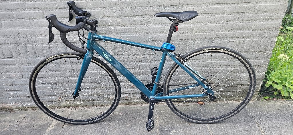 Racefiets blauw / groen dames, 28 inch, Aluminium, 49 tot 53 cm, Zo goed als nieuw