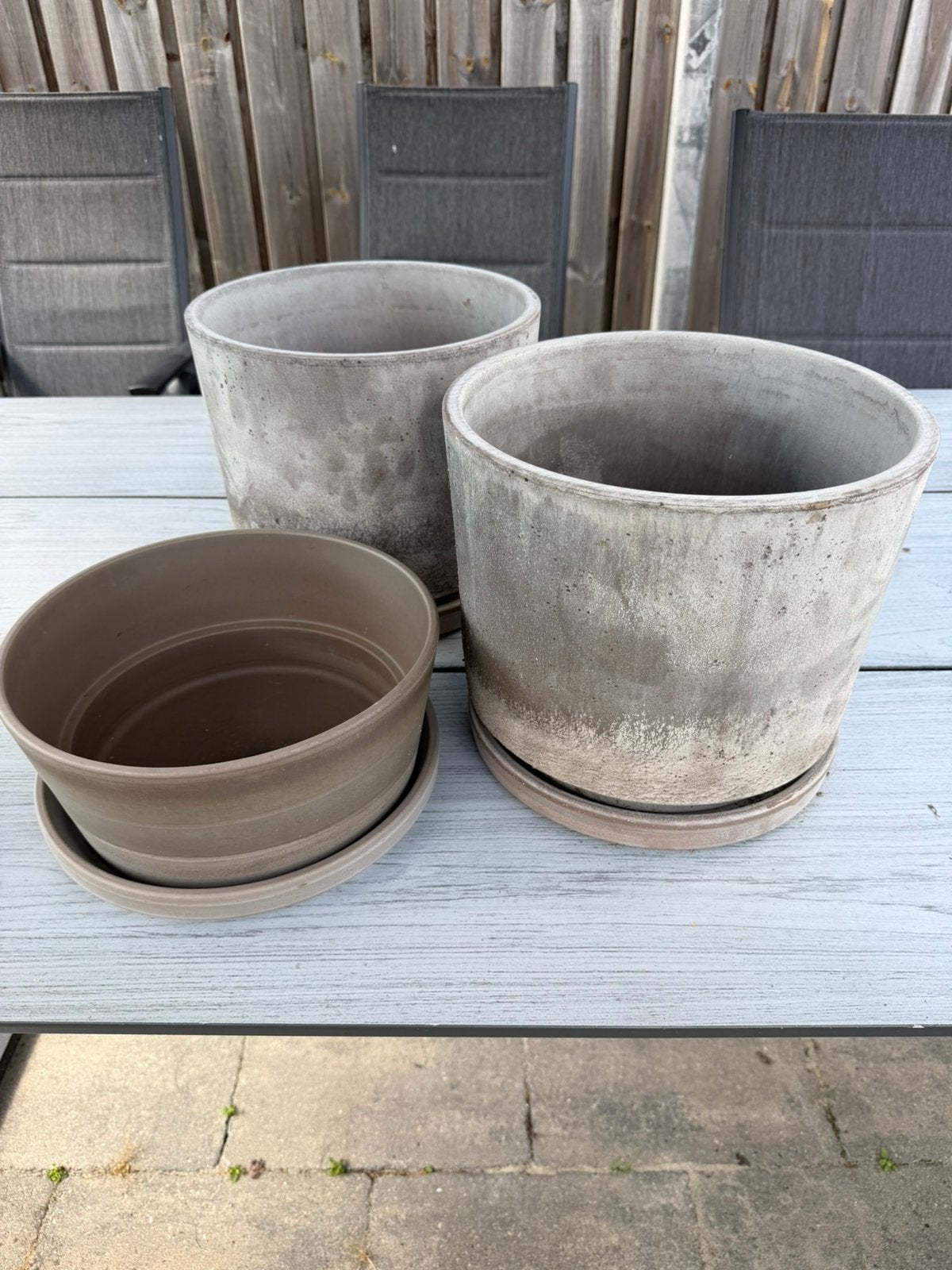 Potten groot, Tuin en Terras, Ophalen, Rond, Zo goed als nieuw, Aardewerk