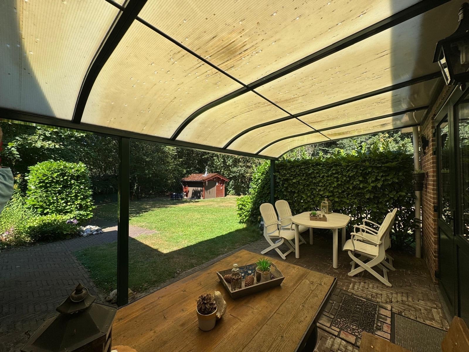 Veranda/Overkapping (2.50x3.00x5.50m) - Zelf demonteren, Tuin en Terras, Overkappingen, Ophalen, Gebruikt, Veranda