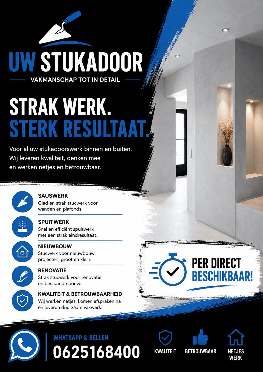 Stukadoors & Schilders korte wachtijden gratis offerte